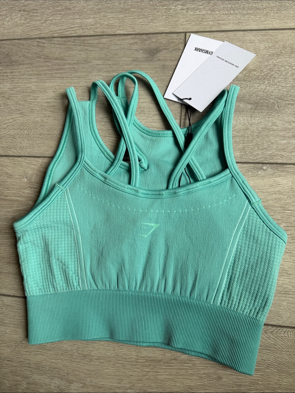 Gymshark nwt Seamless Longline Sports Bra - spearmint small - Picture 6 of 7